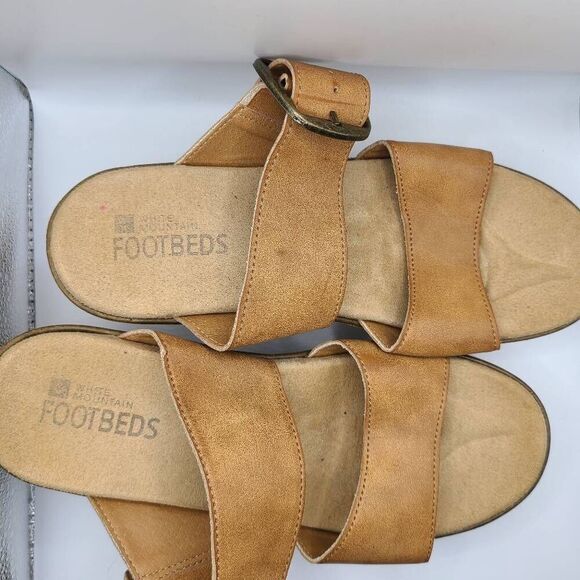 White mountain footbeds open toed clogs Size 8M - Picture 5 of 10